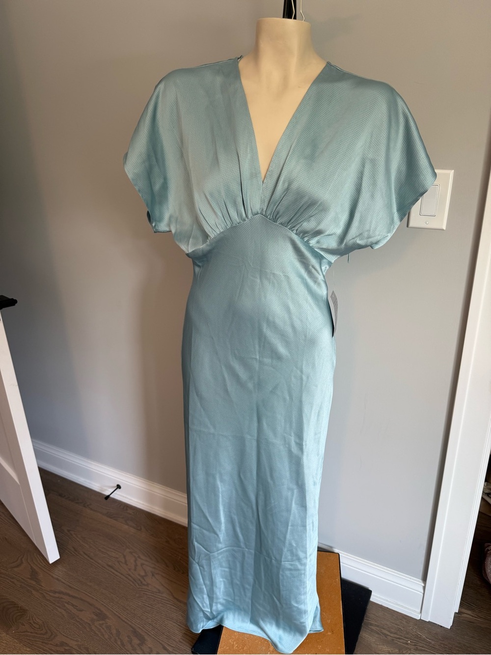 Adelyn Rae Light Blue Textured Dress